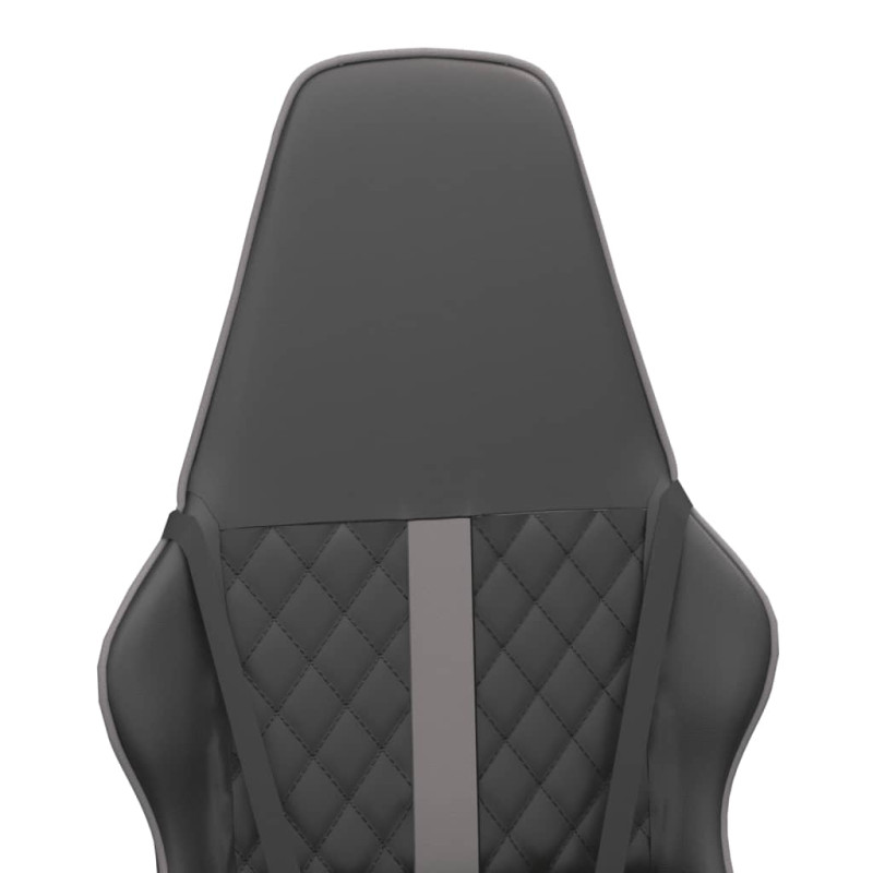 Produktbild för Gamingstol med massage grå och svart konstläder