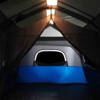 Miniatyr av produktbild för Campingtält med LEDs 9 personer ljusblå