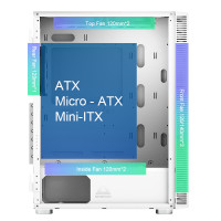Miniatyr av produktbild för Montech X3 GLASS Midi Tower Vit