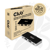 Produktbild för Club 3D USB Type C 4-in-1 Hub - dockningsstation - USB-C - HDMI