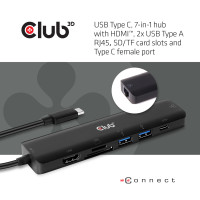 Miniatyr av produktbild för CLUB3D CSV-1592 dockningsstationer för bärbara datorer Dockning USB 3.2 Gen 1 (3.1 Gen 1) Type-C Svart