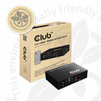 Produktbild för Club 3D CSV-1381 - video-/ljudomkopplare - 3-till-1, 8K 60 Hz/4K 120 Hz - 4 portar