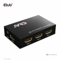 Produktbild för Club 3D CSV-1381 - video-/ljudomkopplare - 3-till-1, 8K 60 Hz/4K 120 Hz - 4 portar