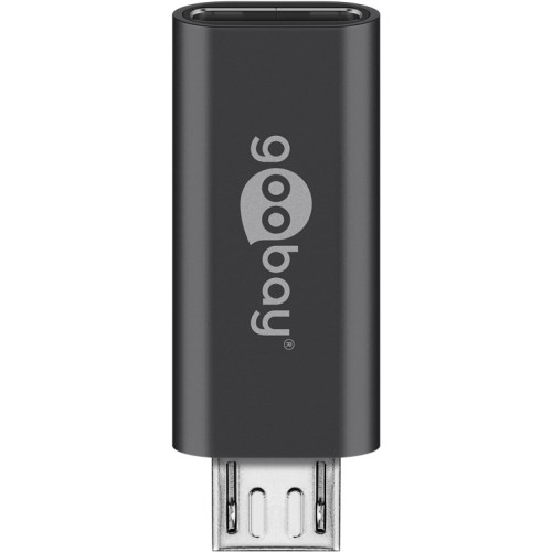 Goobay Goobay 55553 kabelomvandlare (hane/hona) USB Micro B USB C Grå