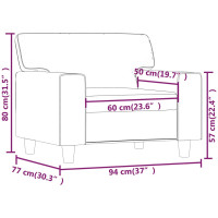 Produktbild för Fåtölj Cappuccino 60 cm konstläder