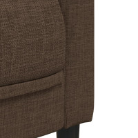 Produktbild för Soffa 3-sits brun konstmocka