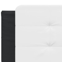 Produktbild för Dyna till huvudgavel vit och svart 200 cm konstläder