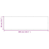 Miniatyr av produktbild för Balkongskärm ljusgrå 90x300 cm 100% polyester oxford
