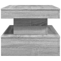 Produktbild för Soffbord med LED grå sonoma 90x50x40 cm