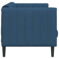 Produktbild för Soffa 3-sits blå tyg
