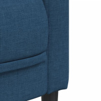 Produktbild för Soffa 3-sits blå tyg
