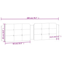 Produktbild för Dyna till huvudgavel cappuccino 200 cm konstläder