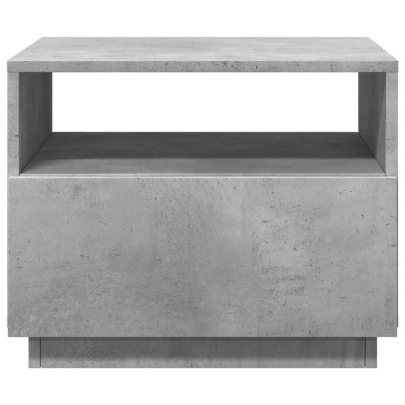Produktbild för Soffbord med LED betonggrå 50x49x40 cm