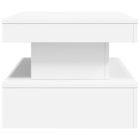 Produktbild för Soffbord med LED vit 90x50x40 cm