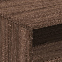 Produktbild för Soffbord med LED brun ek 50x49x40 cm