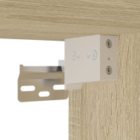 Produktbild för Badrumsmöbler set 2 delar sonoma-ek konstruerat trä