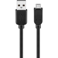 Produktbild för Goobay 95735 USB-kablar 0,3 m USB 2.0 USB A Micro-USB B Svart