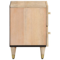 Produktbild för Nattduksbord 2 st 40x33x46 cm massivt mangoträ