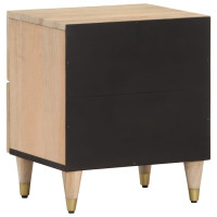 Produktbild för Nattduksbord 2 st 40x33x46 cm massivt mangoträ
