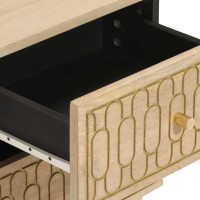 Produktbild för Nattduksbord 2 st 40x33x46 cm massivt mangoträ