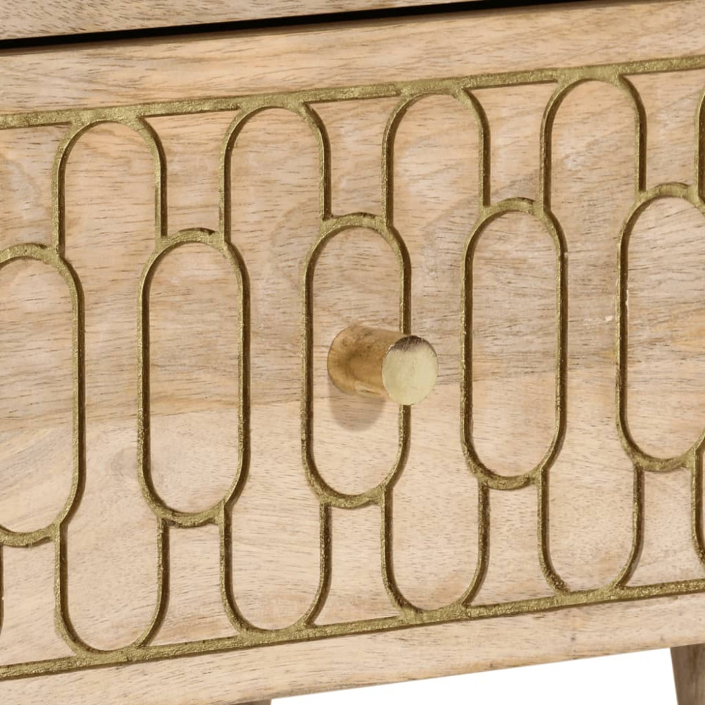 Produktbild för Nattduksbord 2 st 40x33x46 cm massivt mangoträ