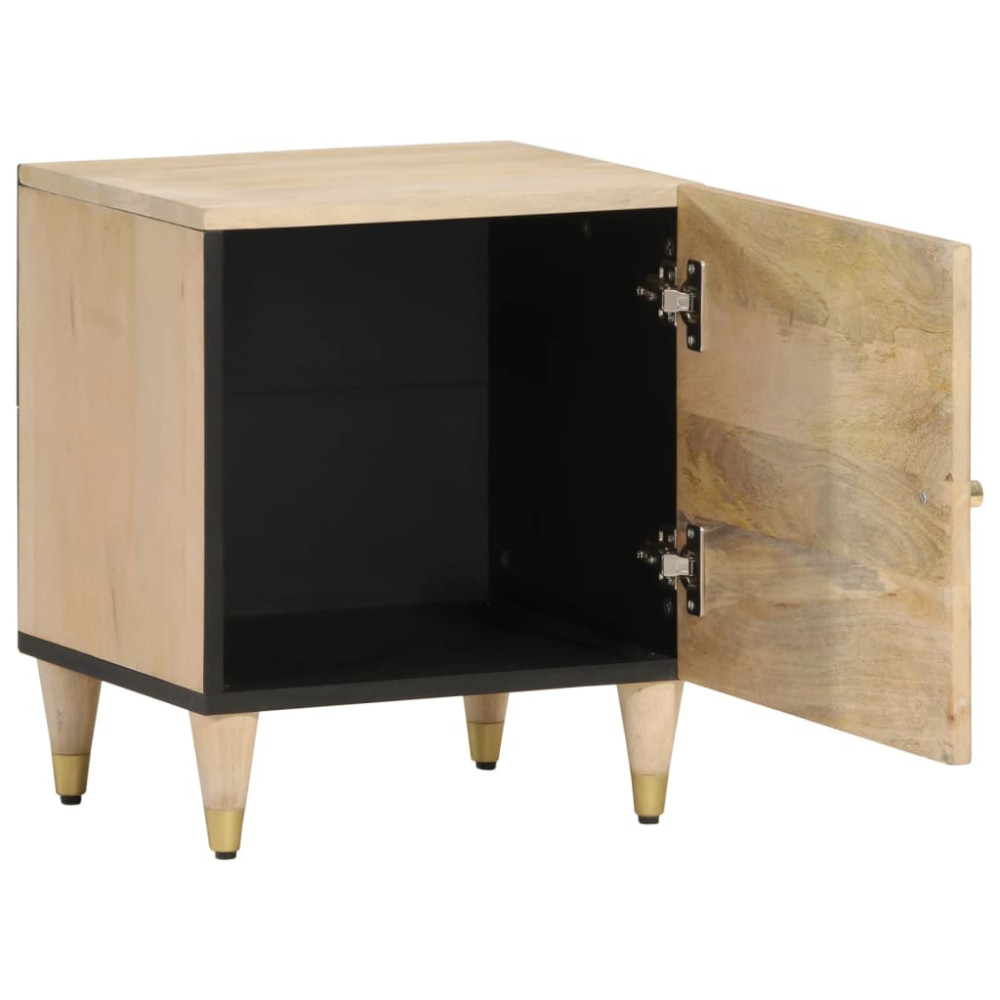 Produktbild för Nattduksbord 2 st 40x33x46 cm massivt mangoträ