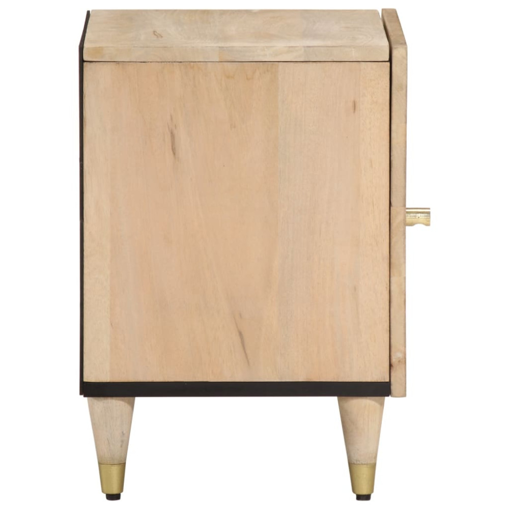 Produktbild för Nattduksbord 2 st 40x33x46 cm massivt mangoträ