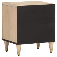Produktbild för Nattduksbord 2 st 40x33x46 cm massivt mangoträ