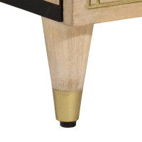 Produktbild för Nattduksbord 2 st 40x33x46 cm massivt mangoträ