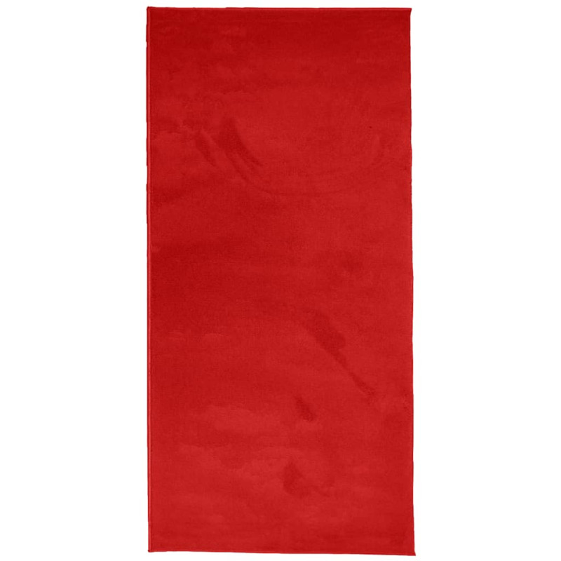 Produktbild för Matta OVIEDO kort lugg röd 100x200 cm