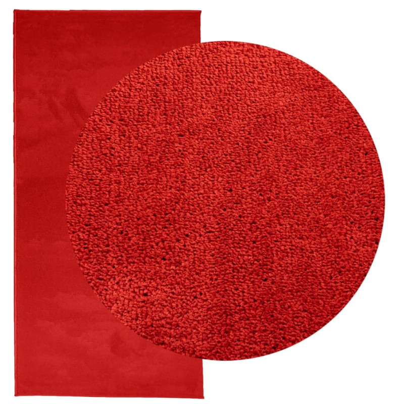 Produktbild för Matta OVIEDO kort lugg röd 100x200 cm