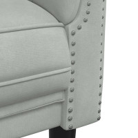 Produktbild för Soffa 3-sits ljusgrå sammet