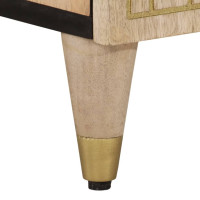 Produktbild för Tvättställsskåp 62x33x58 cm massivt mangoträ
