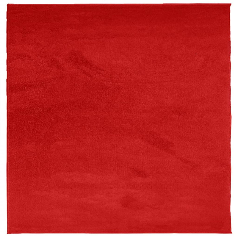 Produktbild för Matta OVIEDO kort lugg röd 240x240 cm