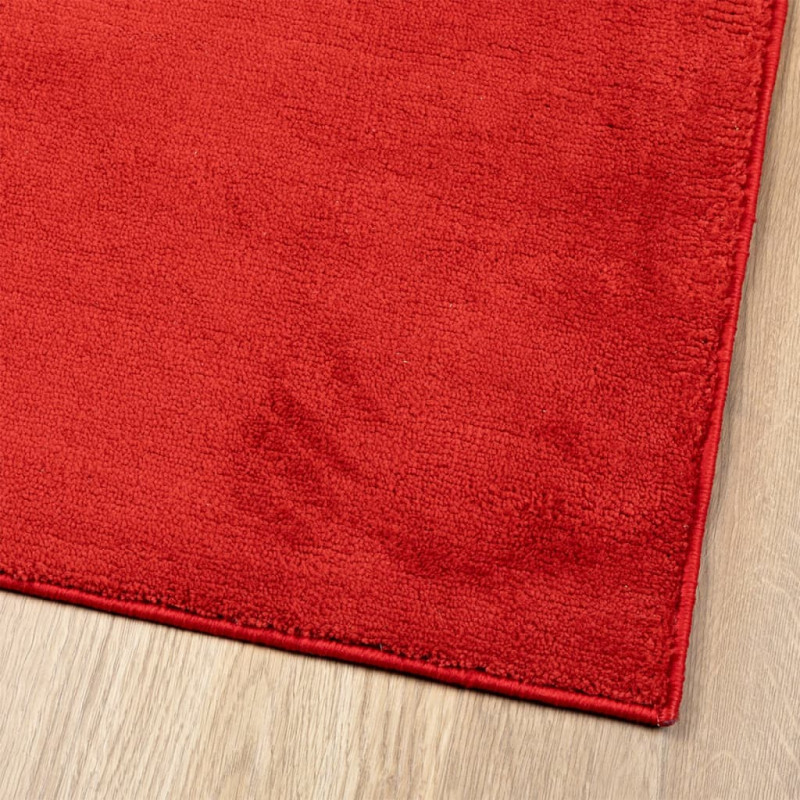 Produktbild för Matta OVIEDO kort lugg röd 80x250 cm
