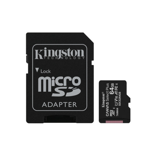 Kingston Technology Kingston Technology Canvas Select Plus 64 GB MicroSDXC UHS-I Klass 10