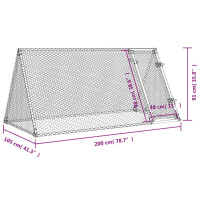 Produktbild för Hönsbur silver 200x105x91 cm galvaniserat stål