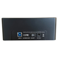 Produktbild för LC-Power LC-DOCK-U3-V Dockningsstation för lagringsenhet USB 3.2 Gen 1 (3.1 Gen 1) Type-B Svart