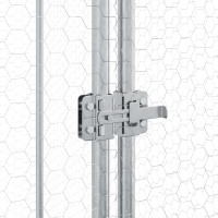 Produktbild för Hönsbur silver 100x100x190 cm galvaniserat stål