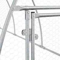 Produktbild för Hönsbur silver 600x105x120 cm galvaniserat stål