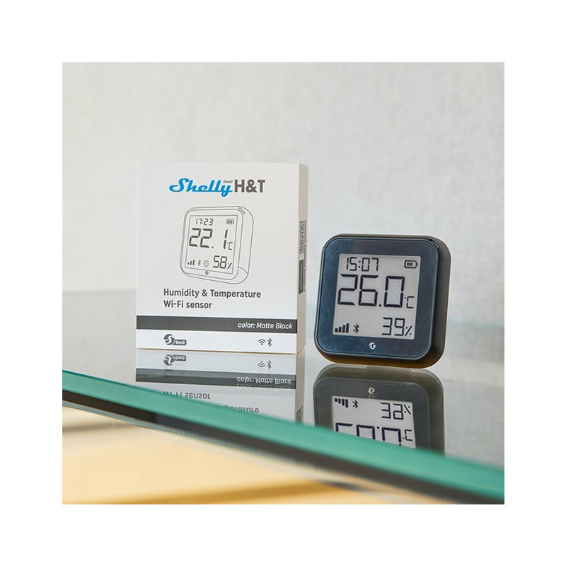 Produktbild för Shelly H&T Gen3 Inomhus / utomhus Temperatur- och fuktighetssensor Fristående Kabel & Trådlös