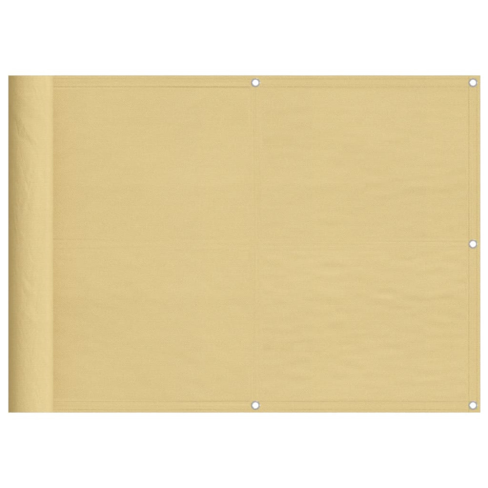 Produktbild för Balkongskärm sand 75x800 cm 100% polyester oxford