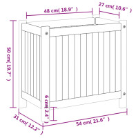 Produktbild för Odlingslåda med foder 54x31x50 cm massivt akaciaträ