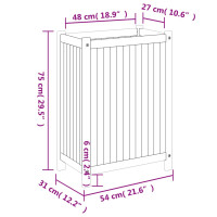 Produktbild för Odlingslåda med foder 54x31x75 cm massivt akaciaträ