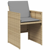 Produktbild för Trädgårdsstolar med dynor 4 st blandad beige konstrotting