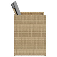 Produktbild för Trädgårdsstolar med dynor 4 st blandad beige konstrotting
