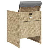 Produktbild för Trädgårdsstolar med dynor 4 st blandad beige konstrotting