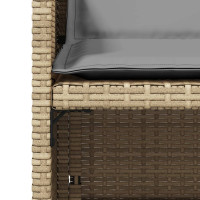 Produktbild för Trädgårdsstolar med dynor 4 st blandad beige konstrotting