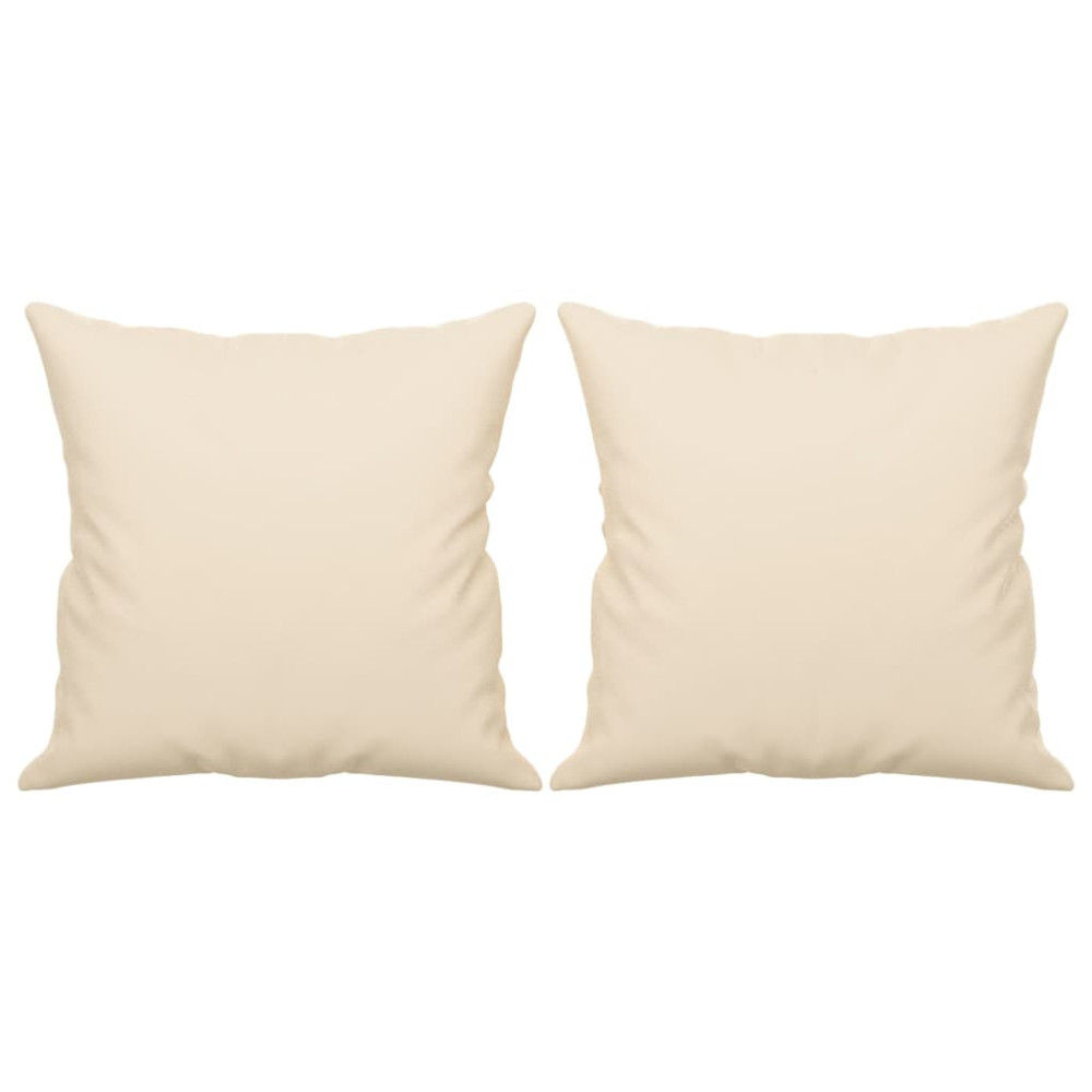 Produktbild för 2-sitssoffa med prydnadskuddar beige 140 cm mikrofibertyg
