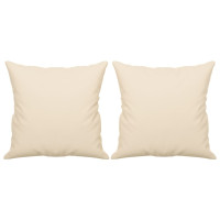 Produktbild för 2-sitssoffa med prydnadskuddar beige 140 cm mikrofibertyg